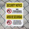 Signmission No Firearms By City Bilingual OSHA Security Notice Sign, Plastic, 7in W x 10in L, 2PK OS-2PACK-SN-P-710-L-11603 - alternate 4